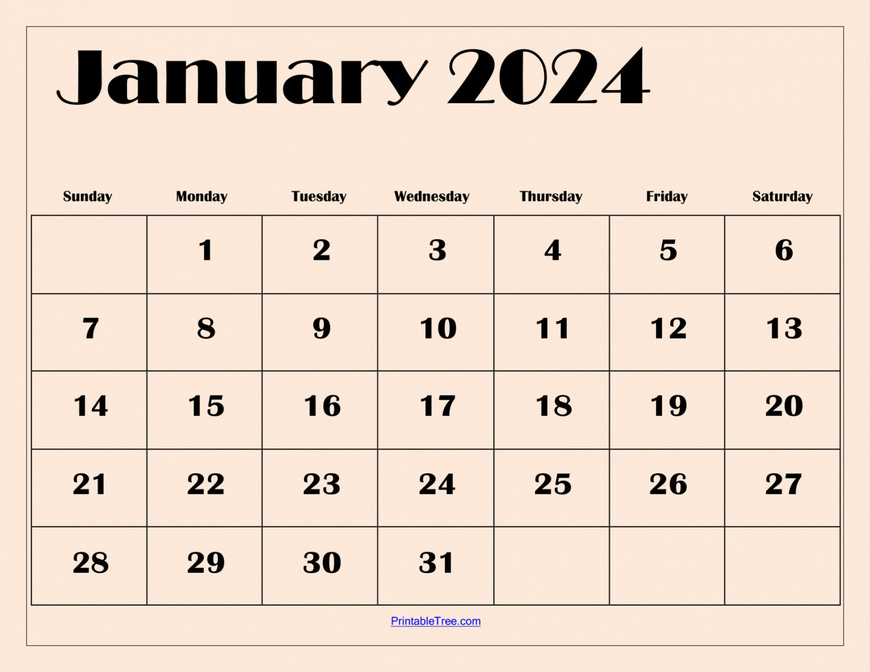 ArtStation - January  Calendar Printable Templates