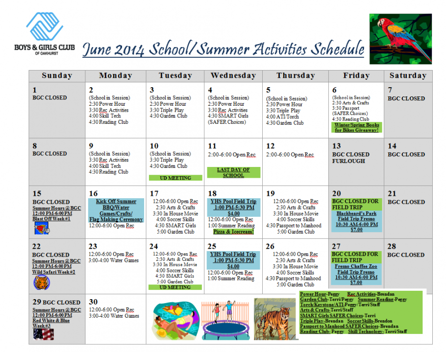Boys And Girls Club Summer Schedule  Sierra News Online