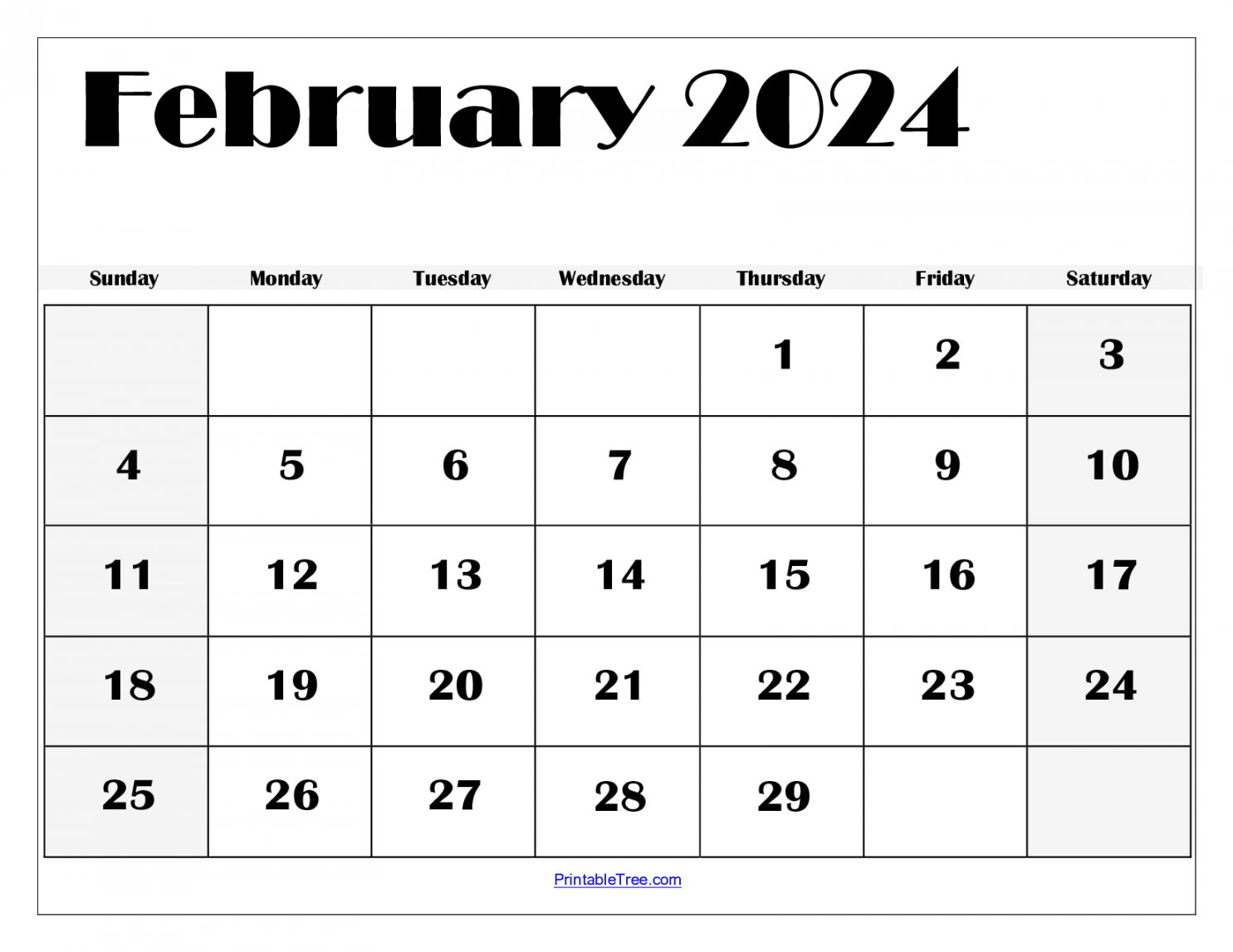 February  Calendar Printable PDF Template With Holidays