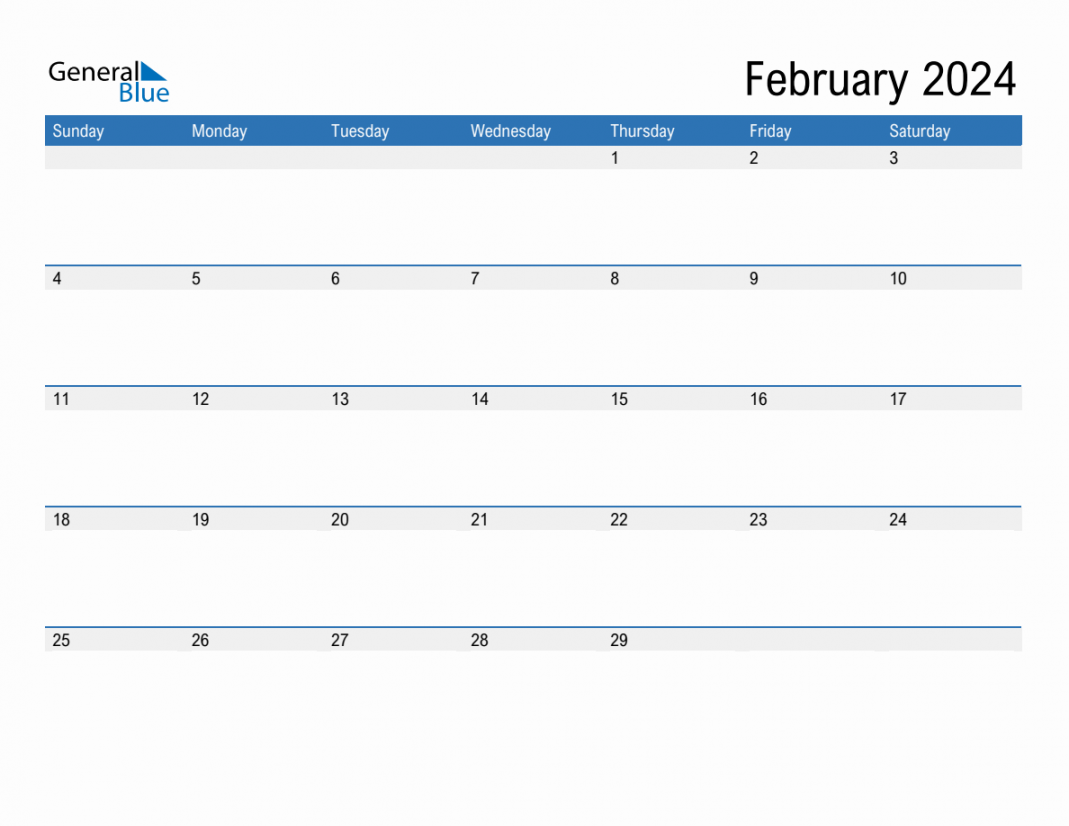 February  Calendars (PDF Word Excel)
