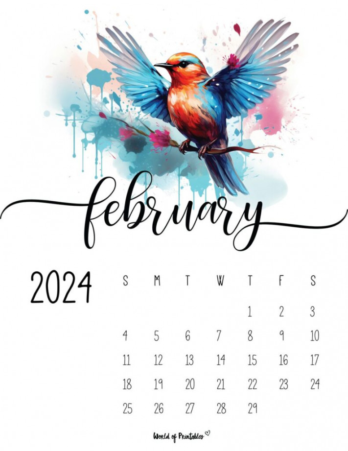 Free Printable February  Calendars - World of Printables