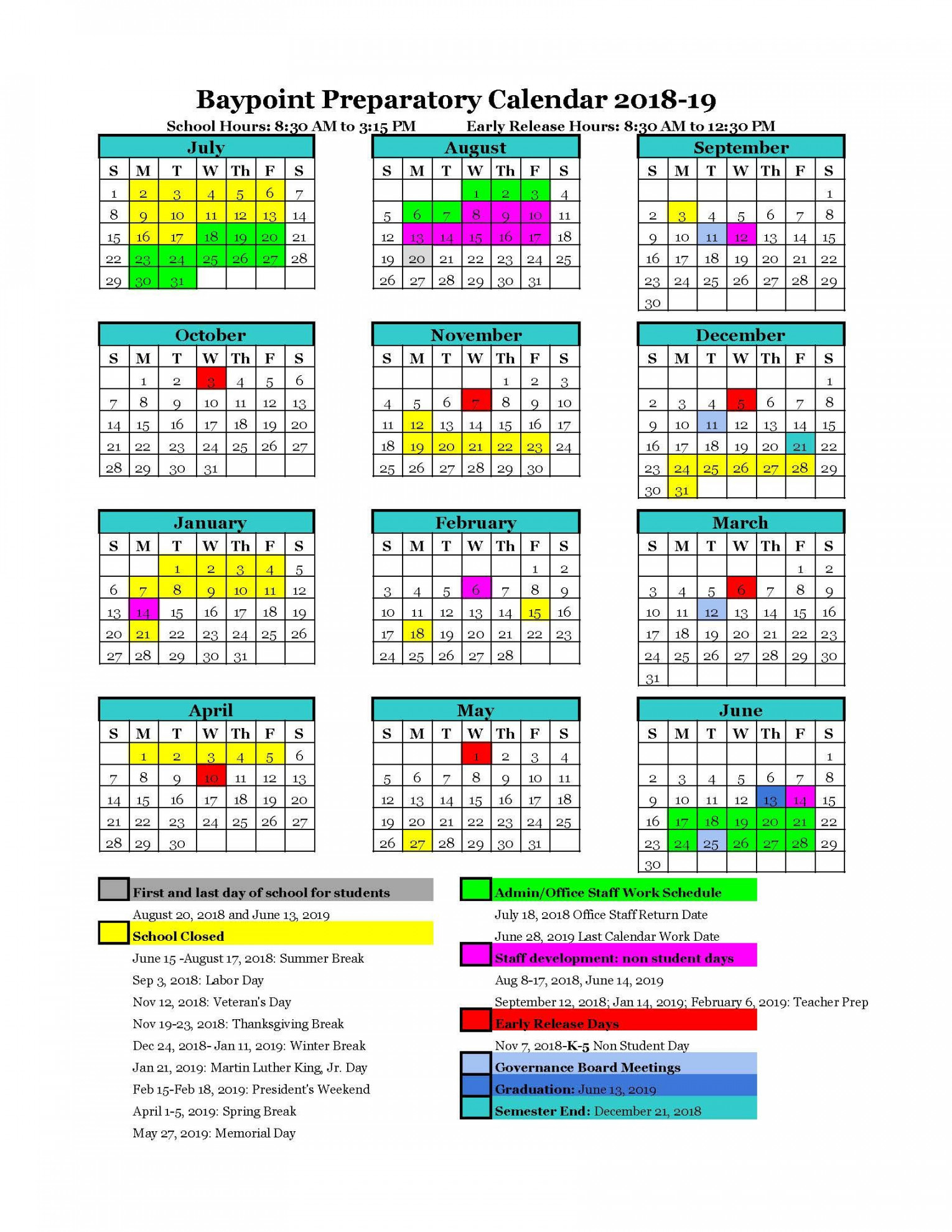 Temecula Unified School District Calendar  Printable calendar