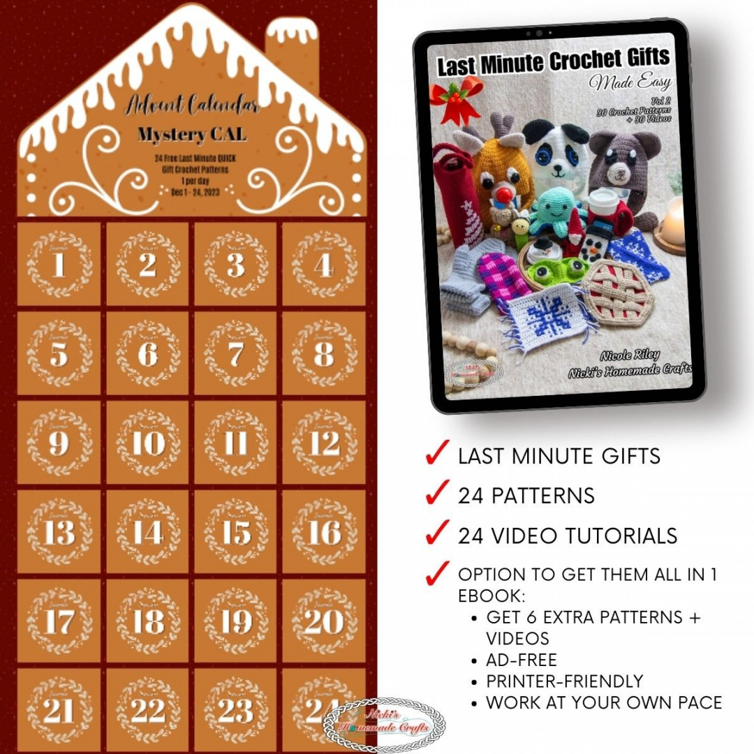 Free Advent Calendar Mystery CAL - Last Minute Crochet Gifts Made