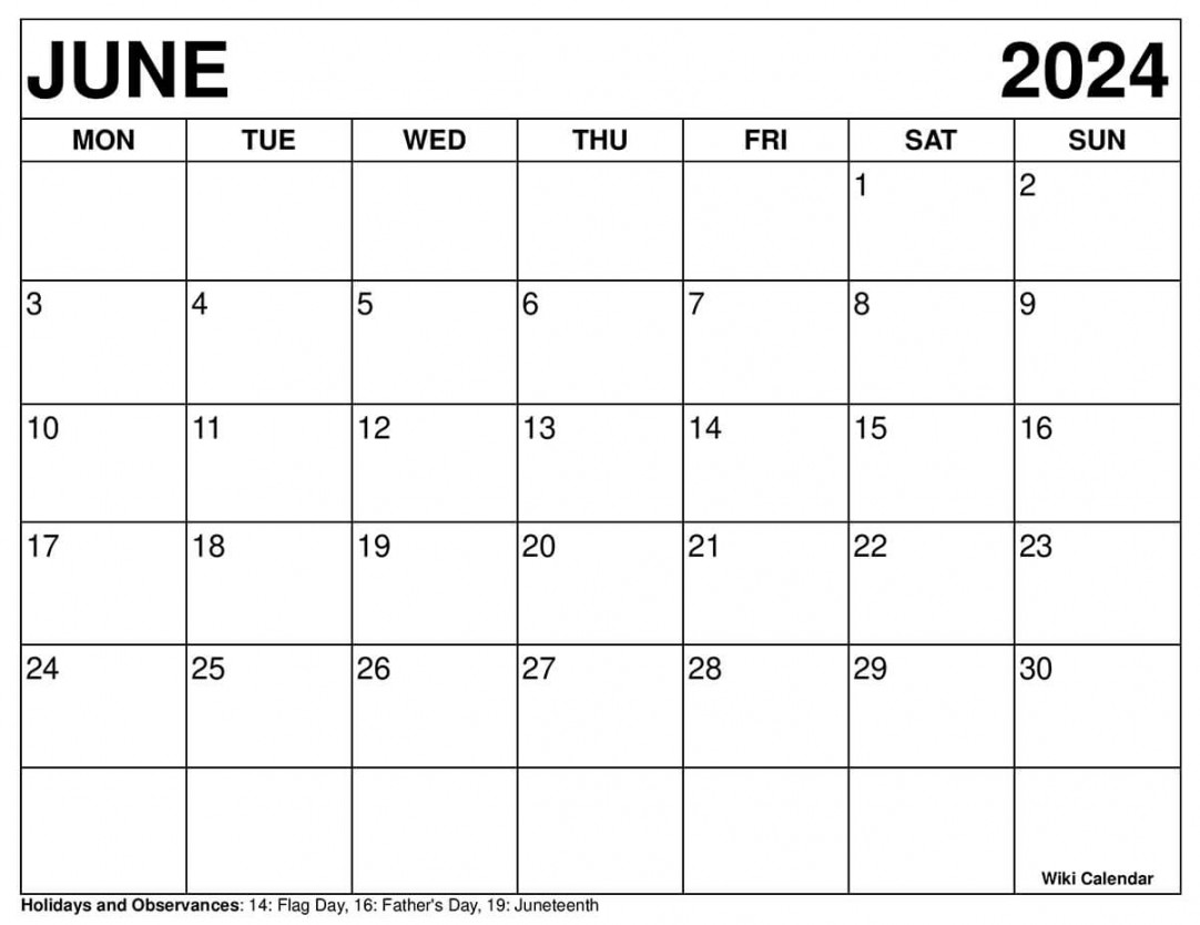printable june calendar templates with holidays 4