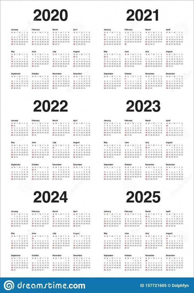 Printable  Year Calendars   202 In   Yearly