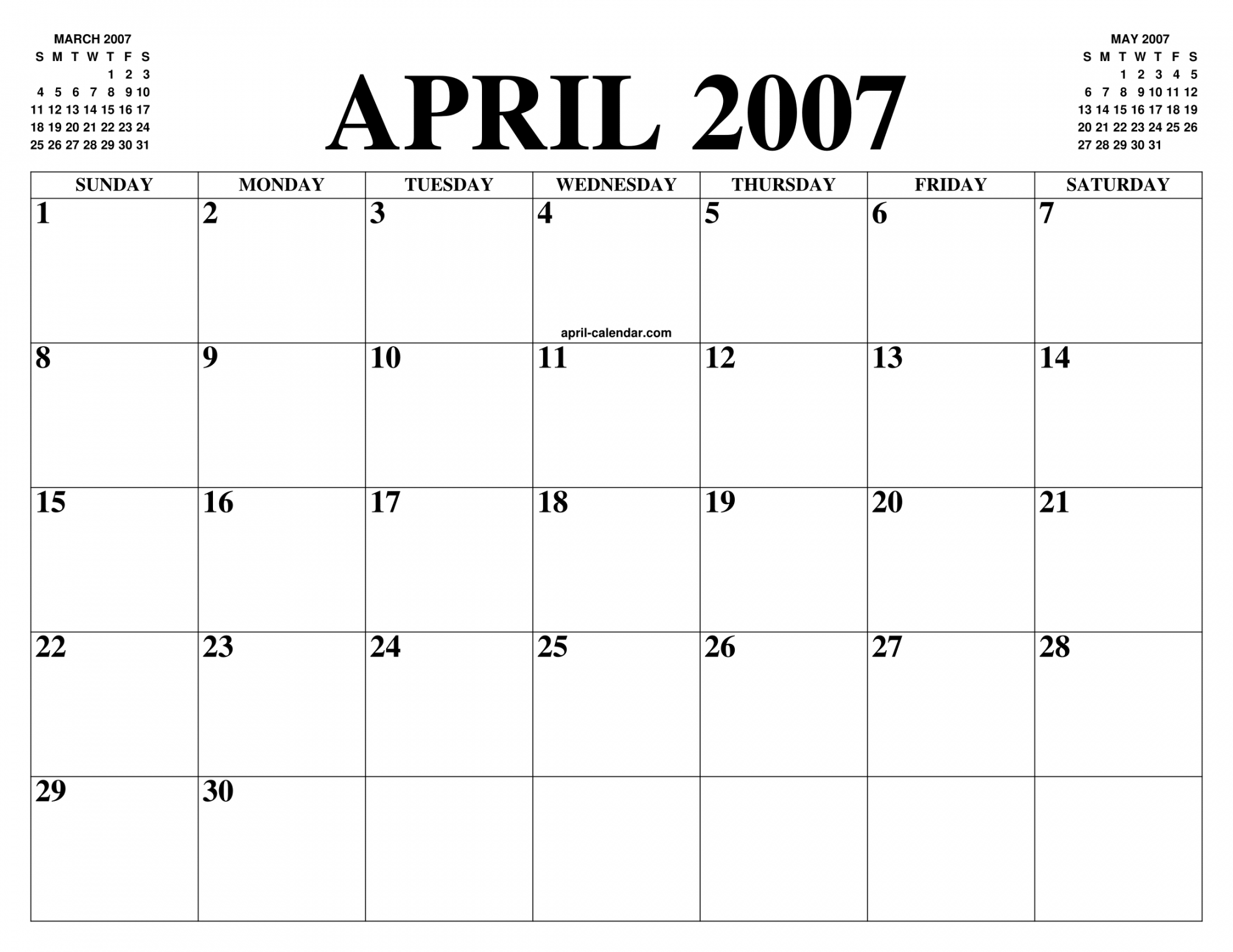 april calendar of the month free printable april calendar of