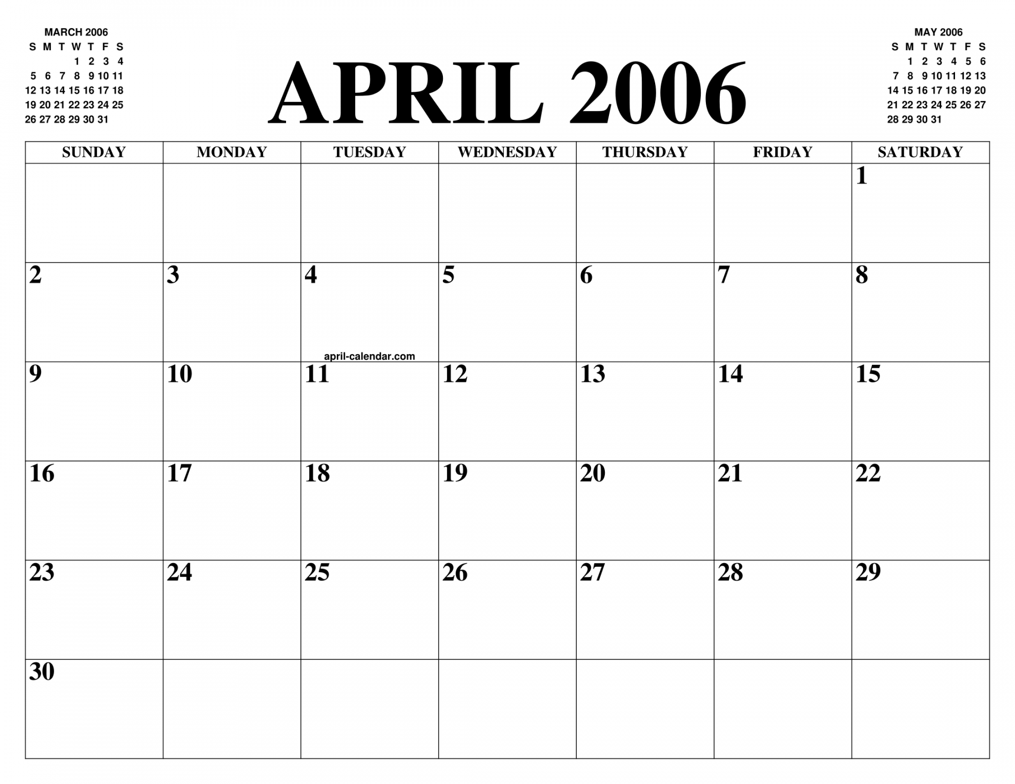 april calendar of the month free printable april calendar of 0