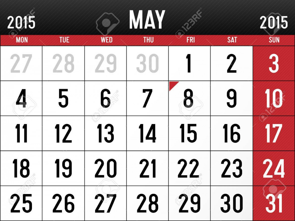 Calendar For May  Royalty Free SVG, Cliparts, Vectors, and