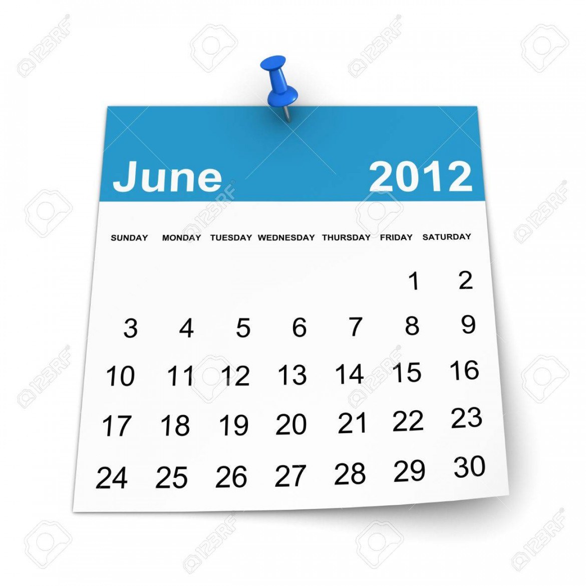 Calendar  - June Stock Photo, Picture and Royalty Free Image