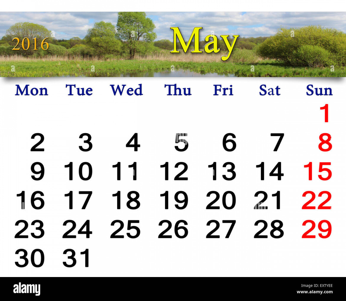 Calendar may  on background hi-res stock photography and