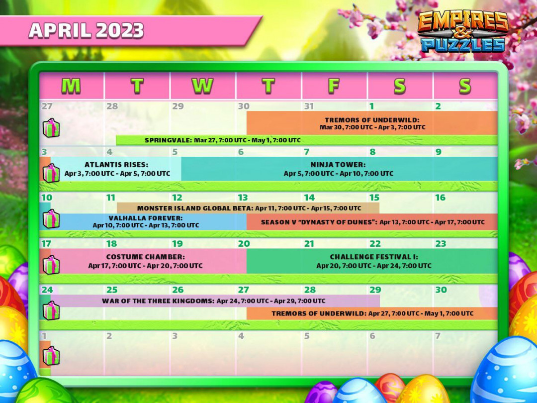 Calendar of Events [April ] : r/EmpiresAndPuzzles