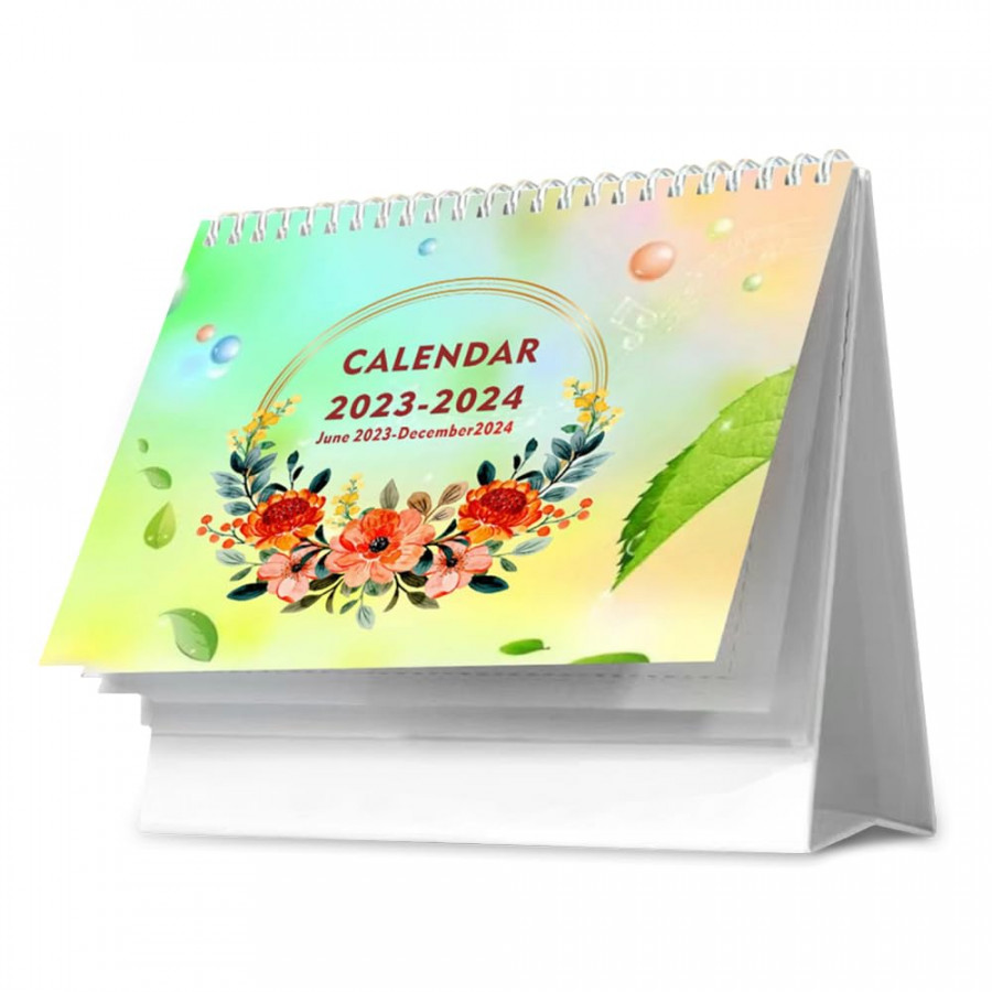 - Desk Calendar - Standing Flip Desktop Calendar -, July   - June ,  Months Desktop Calendar, ." x