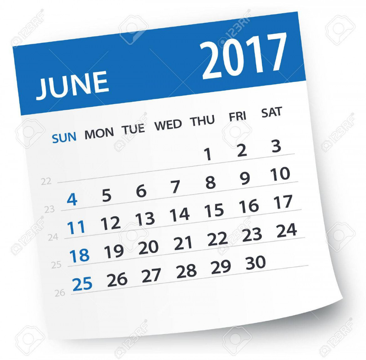 June  Calendar Royalty Free SVG, Cliparts, Vectors, and Stock