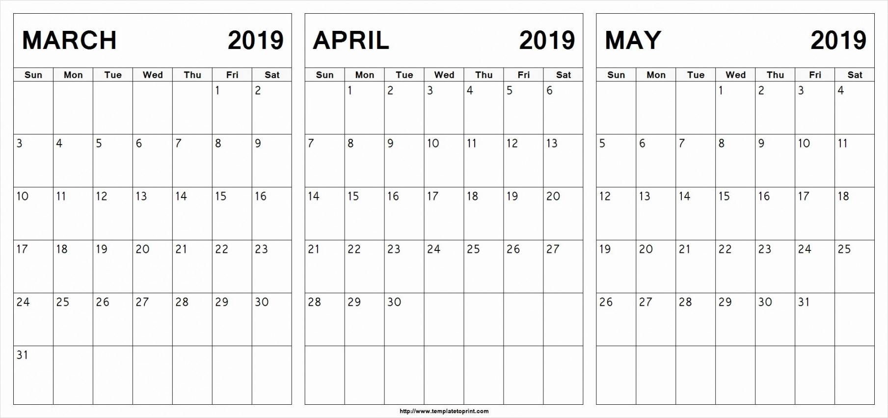 March April May  Calendar Printable #March #April #May