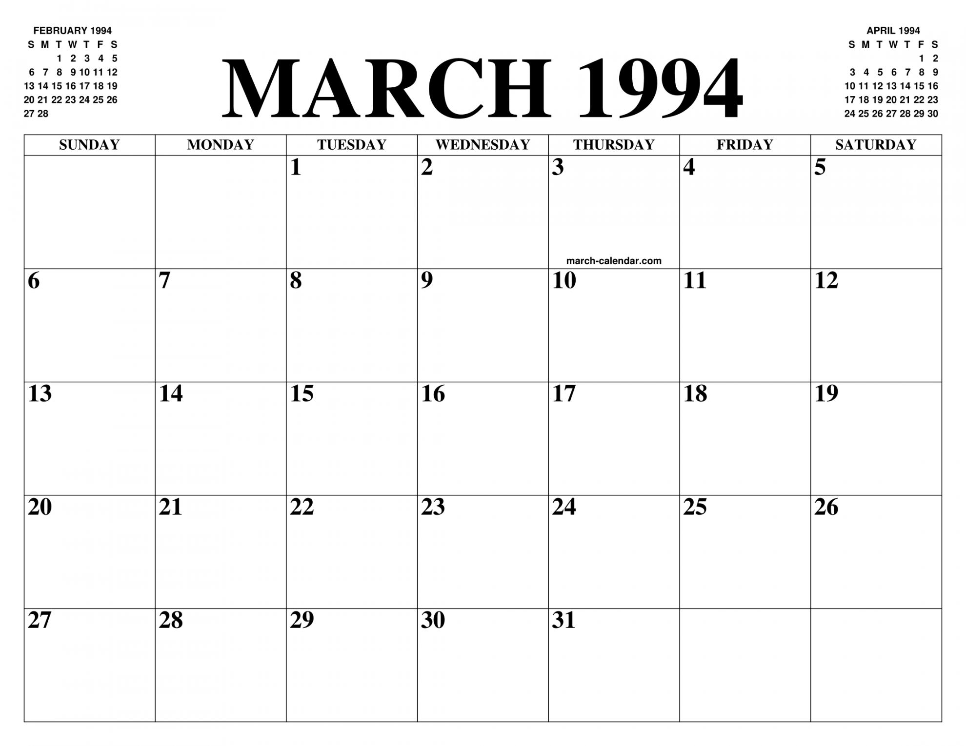 MARCH  CALENDAR OF THE MONTH: FREE PRINTABLE MARCH CALENDAR OF