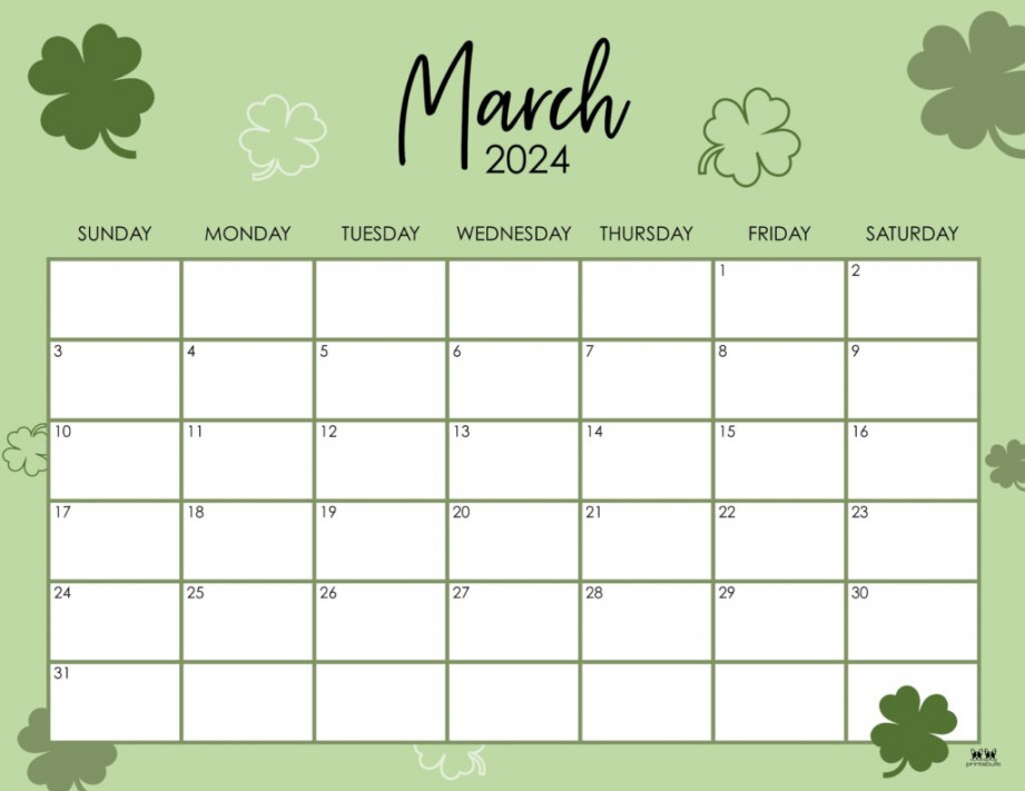 March  Calendars -  FREE Printables  Printabulls