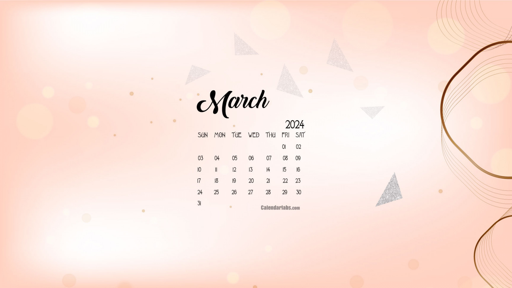 March  Desktop Wallpaper Calendar - CalendarLabs