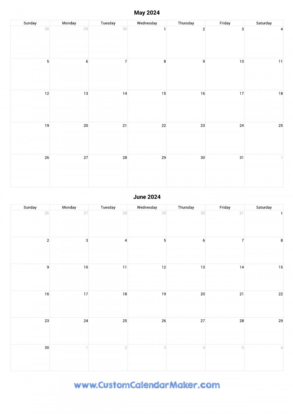 may and june printable calendar template 0