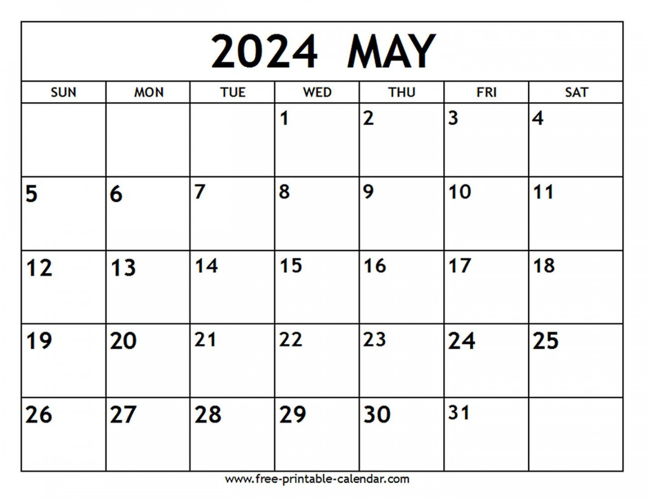 May  Calendar - Free-printable-calendar
