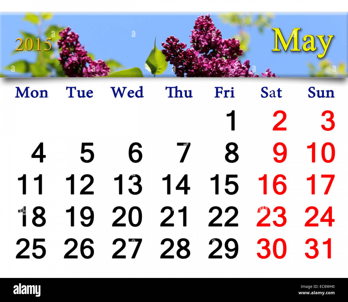 May  calendar hi-res stock photography and images - Alamy