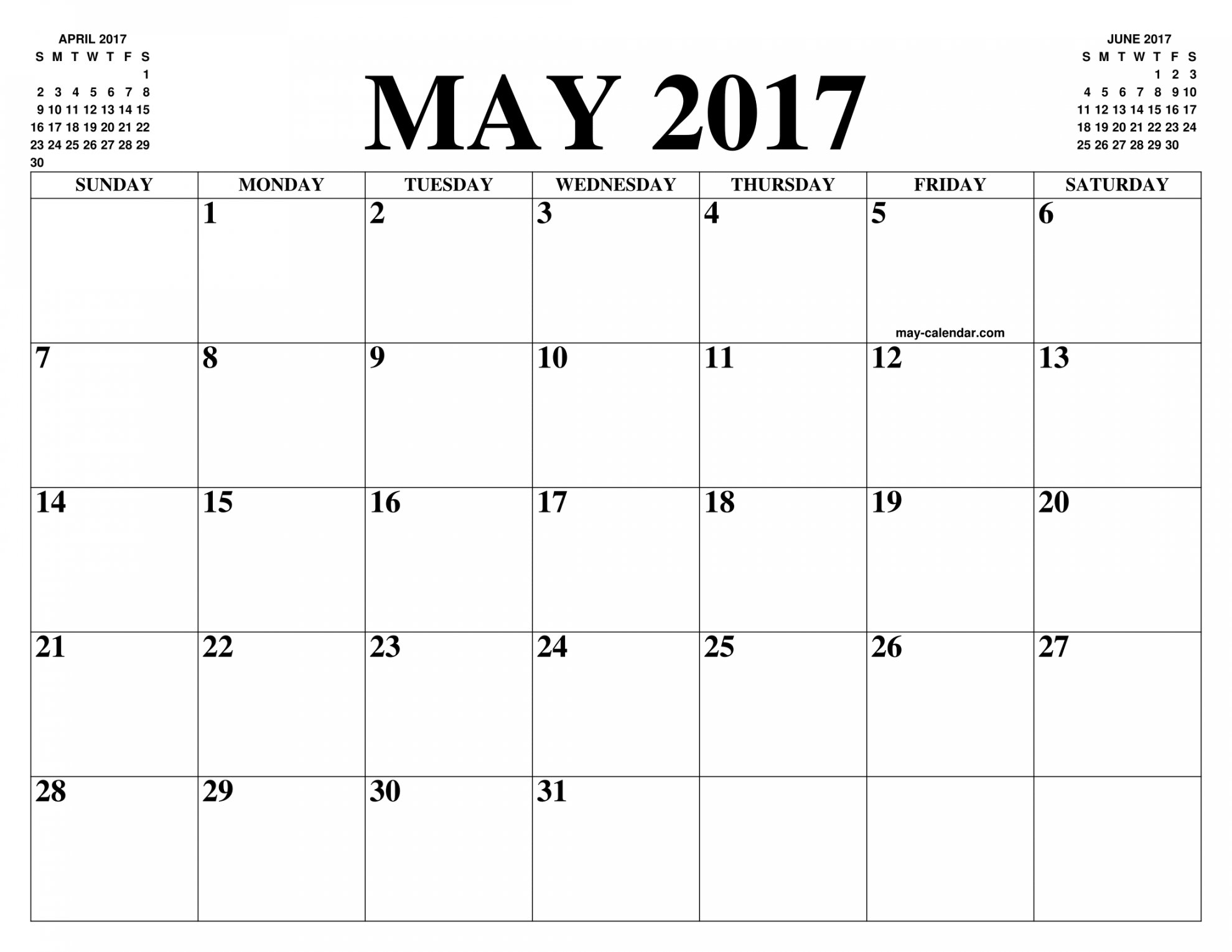 may calendar of the month free printable may calendar of the