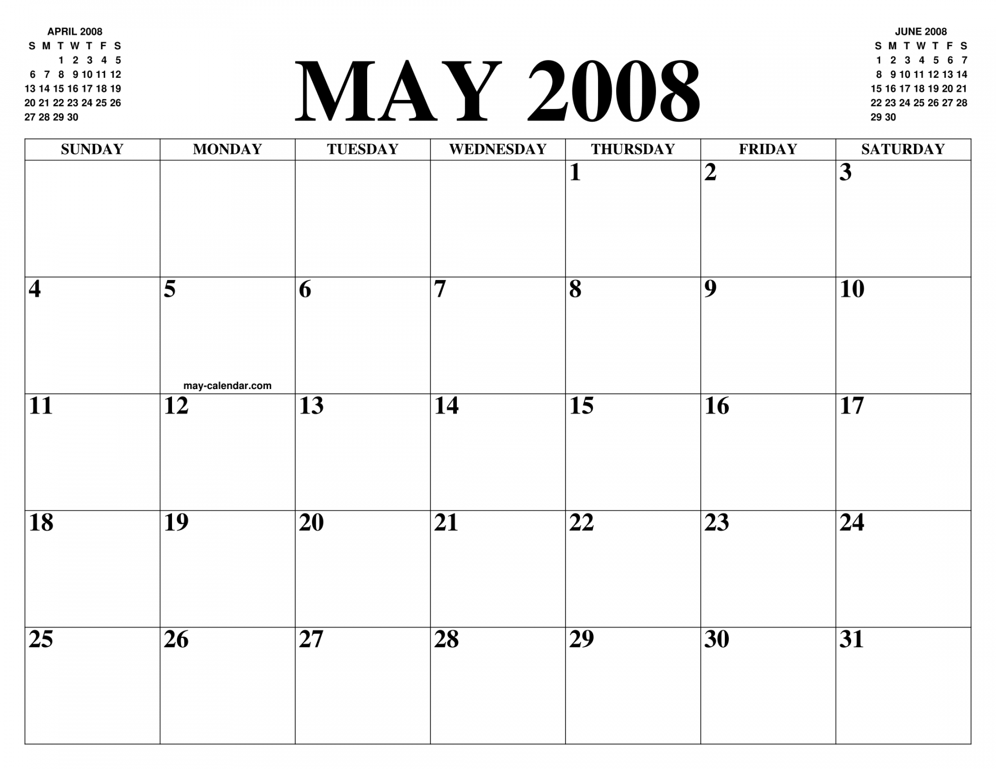 MAY  CALENDAR OF THE MONTH: FREE PRINTABLE MAY CALENDAR OF THE
