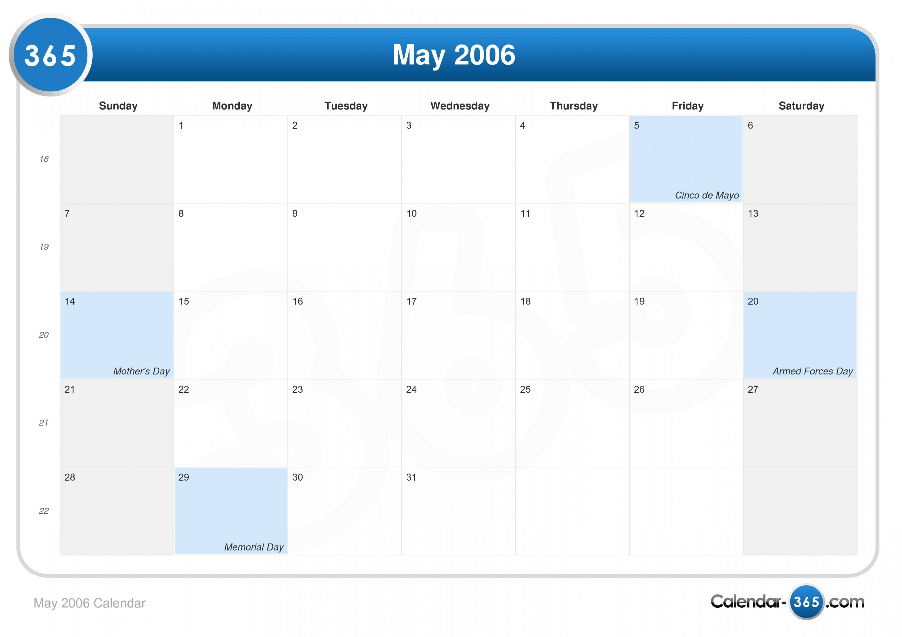 May  Calendar