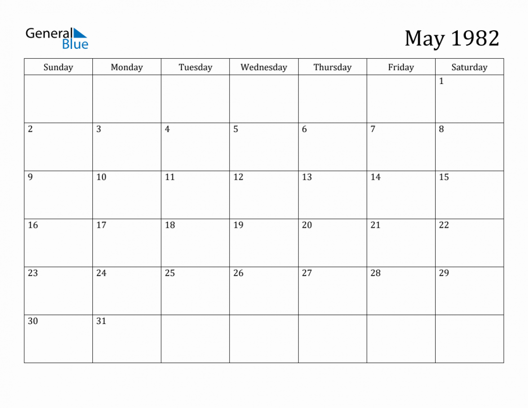 May  Monthly Calendar