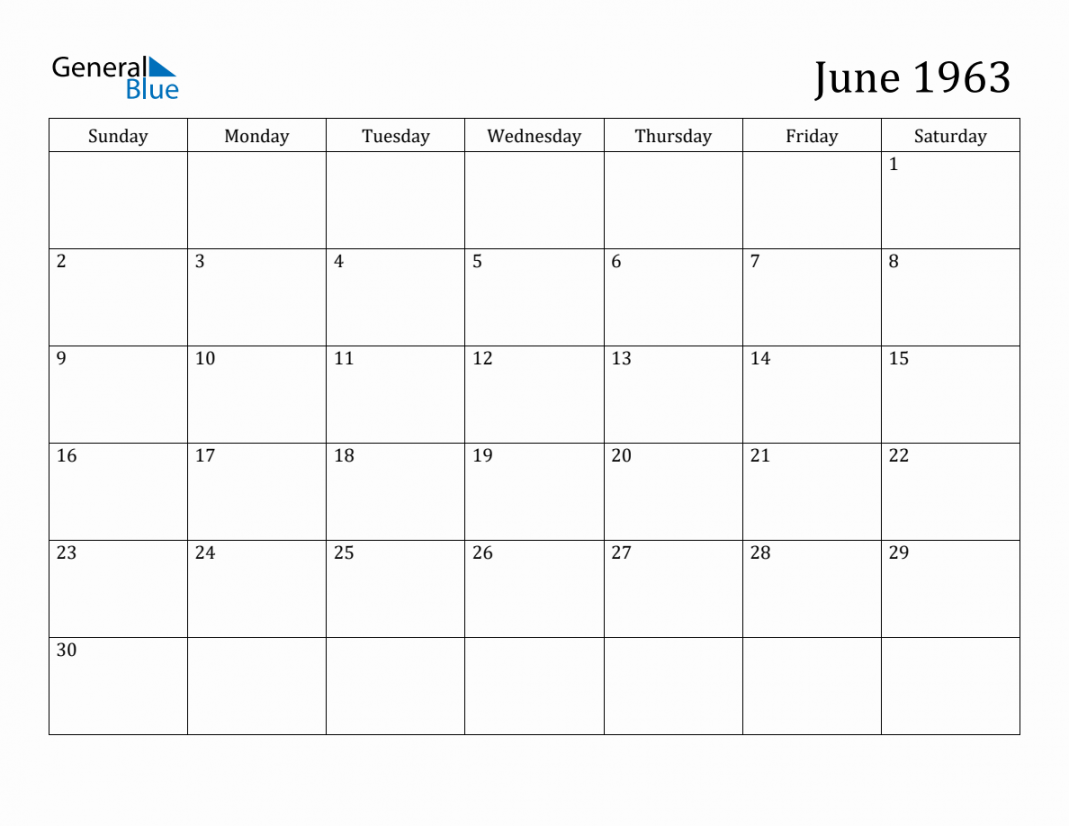 June  Monthly Calendar