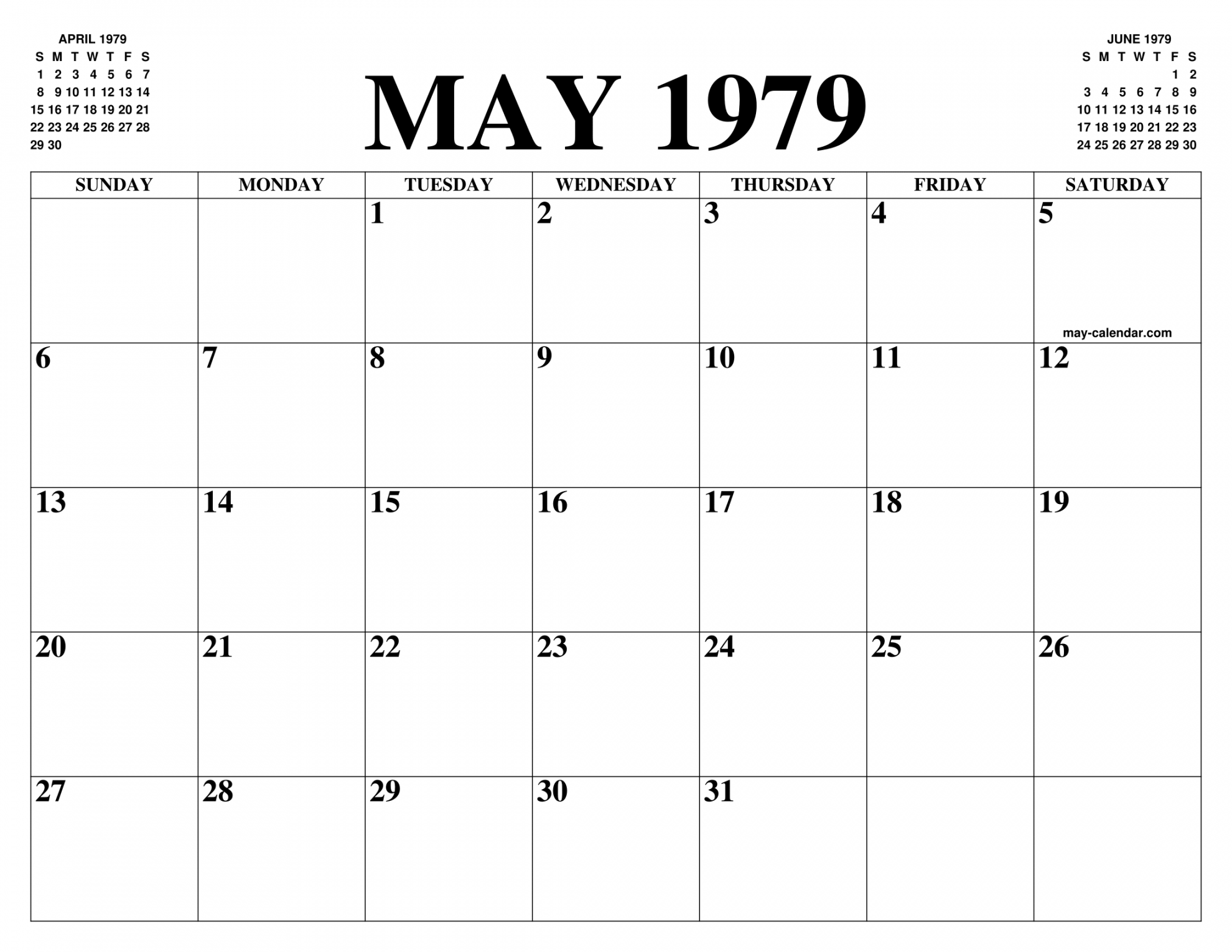 MAY  CALENDAR OF THE MONTH: FREE PRINTABLE MAY CALENDAR OF THE