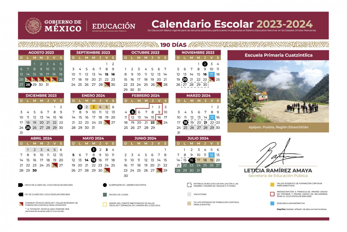 boletin sep publica calendarios escolares para el ciclo 0