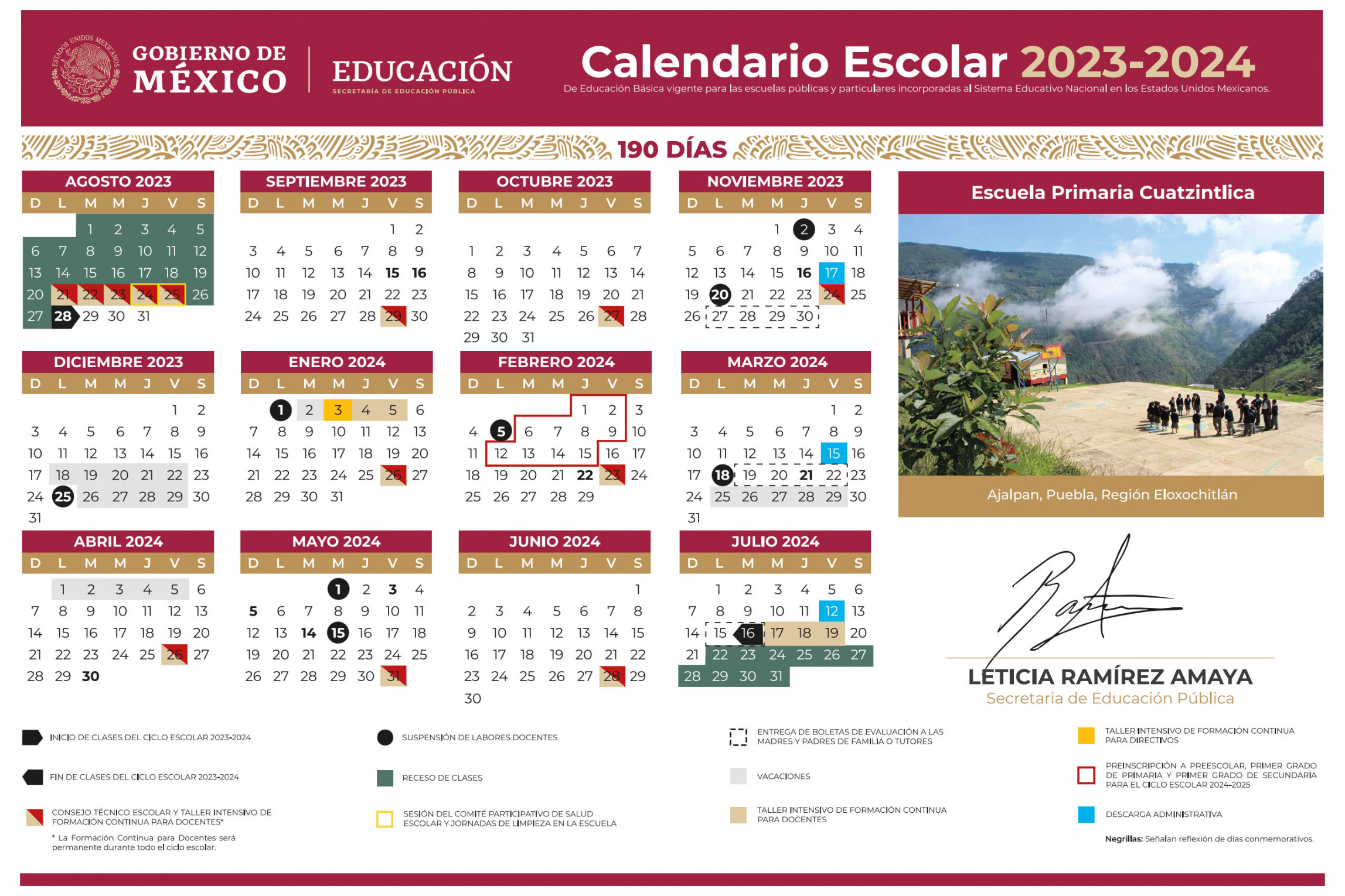Calendario Escolar - SEP Baja California Sur