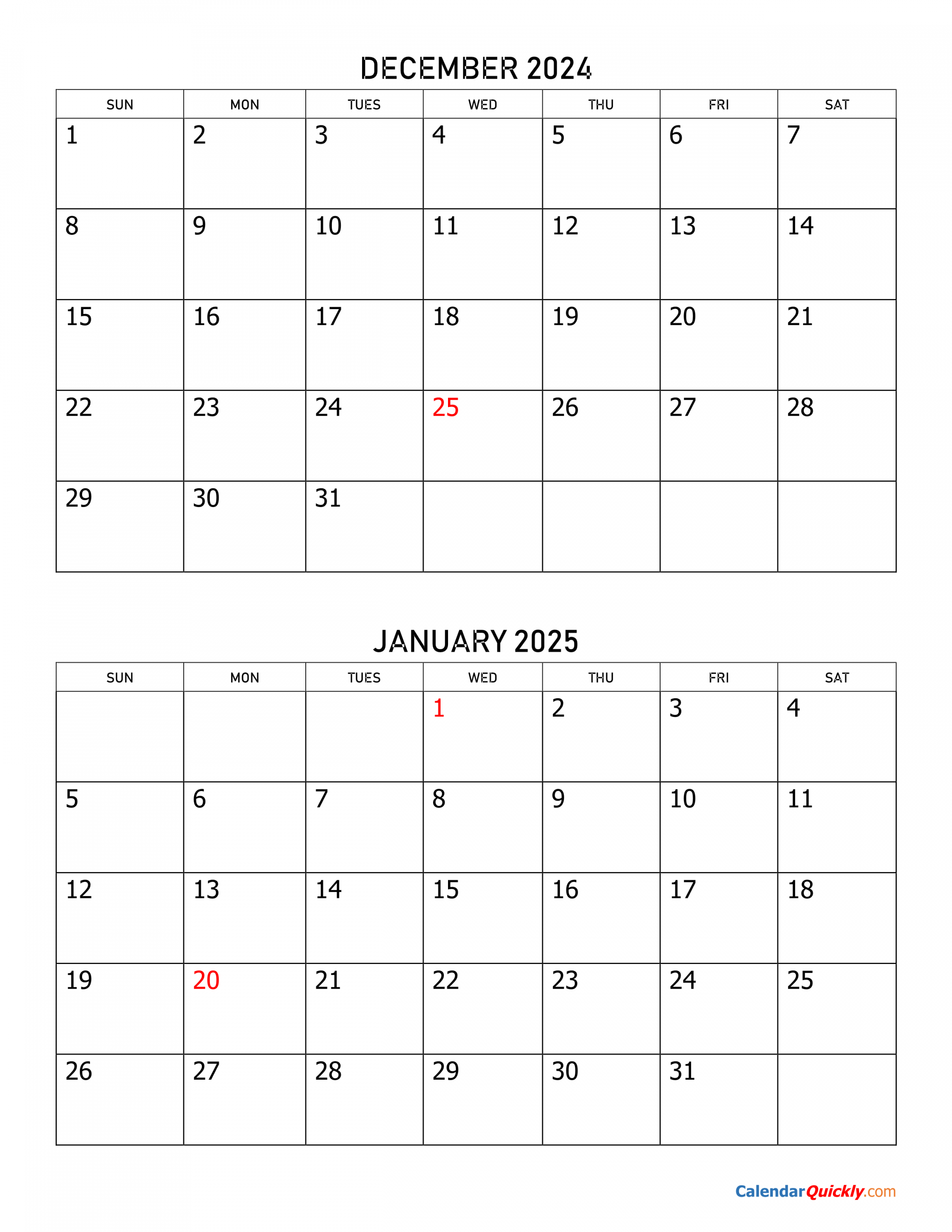 december and january calendar calendar quickly 0