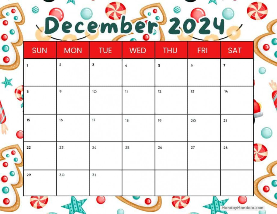 December  Calendars ( Free PDF Printables)