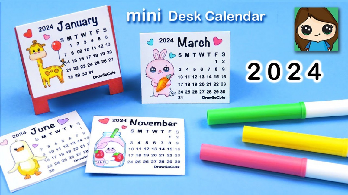 how to make a mini desk calendar free easy diy craft