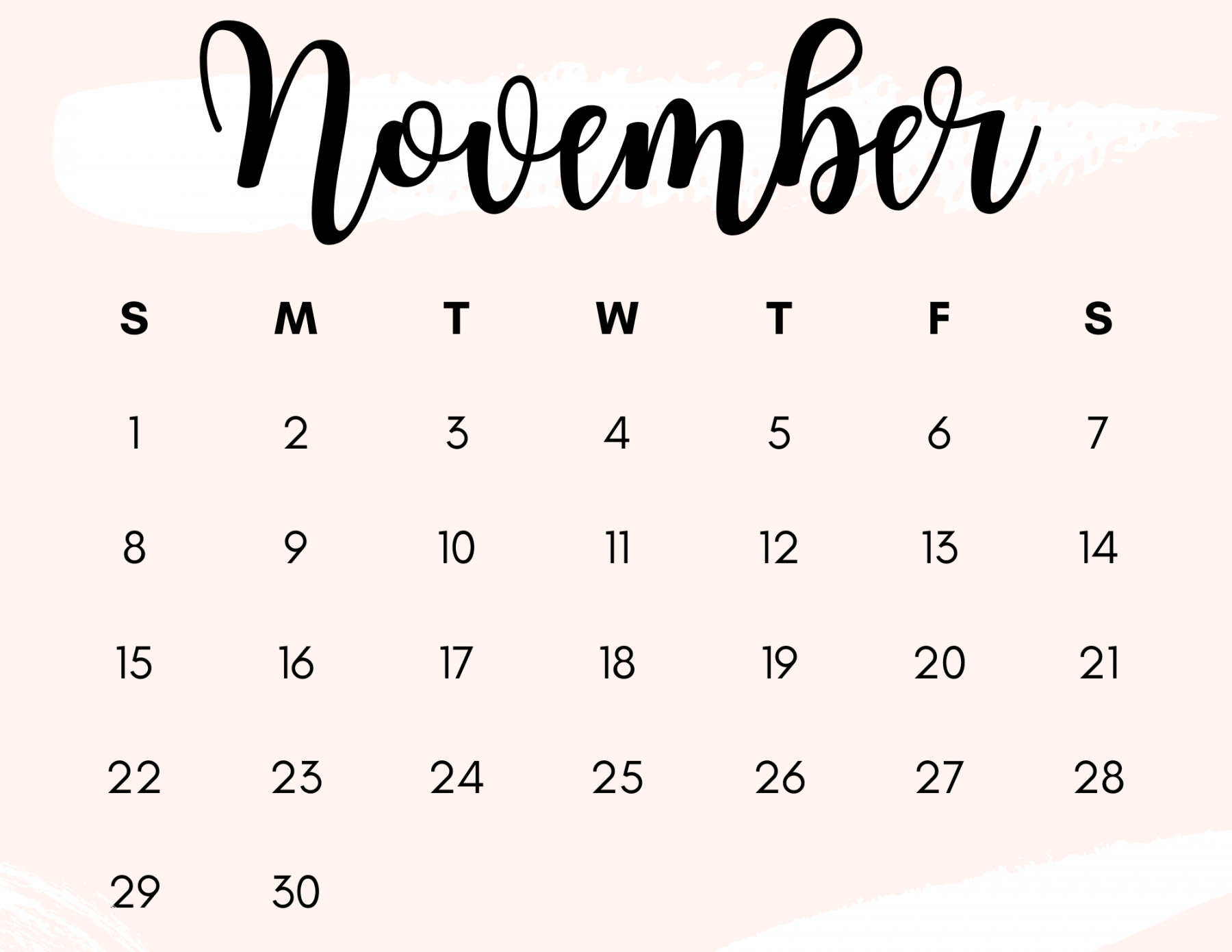 November  Calendar:  Free Printable Designs – KorraShay