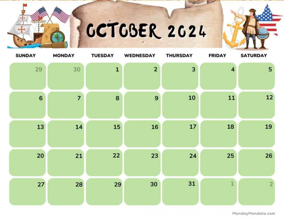 October  Calendars ( Free PDF Printables)