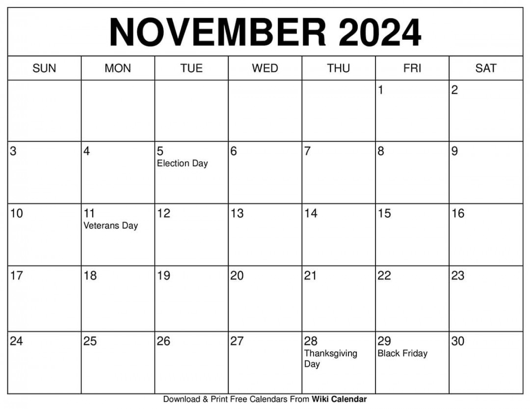printable november calendar templates with holidays wiki 1