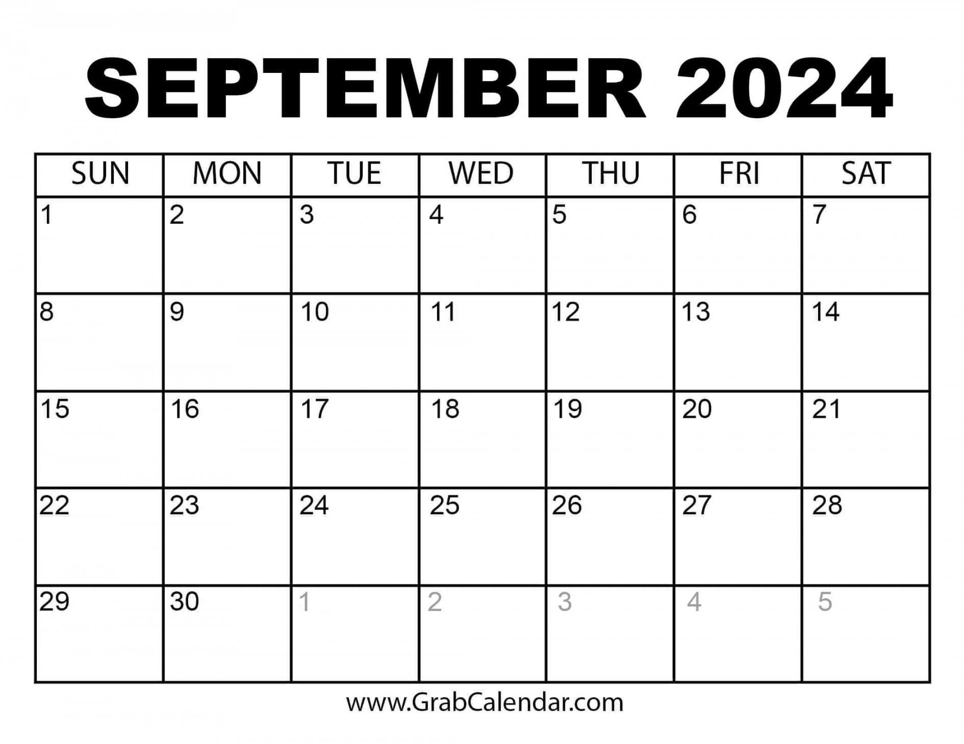 printable september calendar 1
