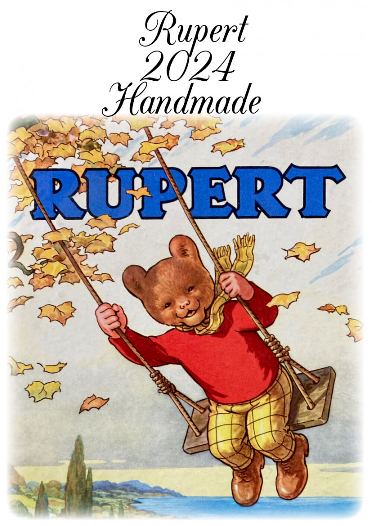 rupert bear calendar handmade vintage design unique rupert gift 0