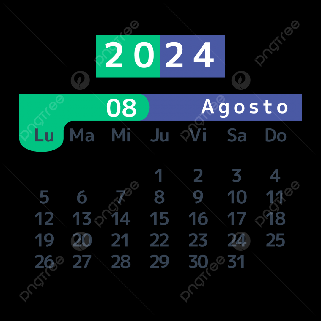 Spanish Calendar Creative August, Two Thousand And Twenty