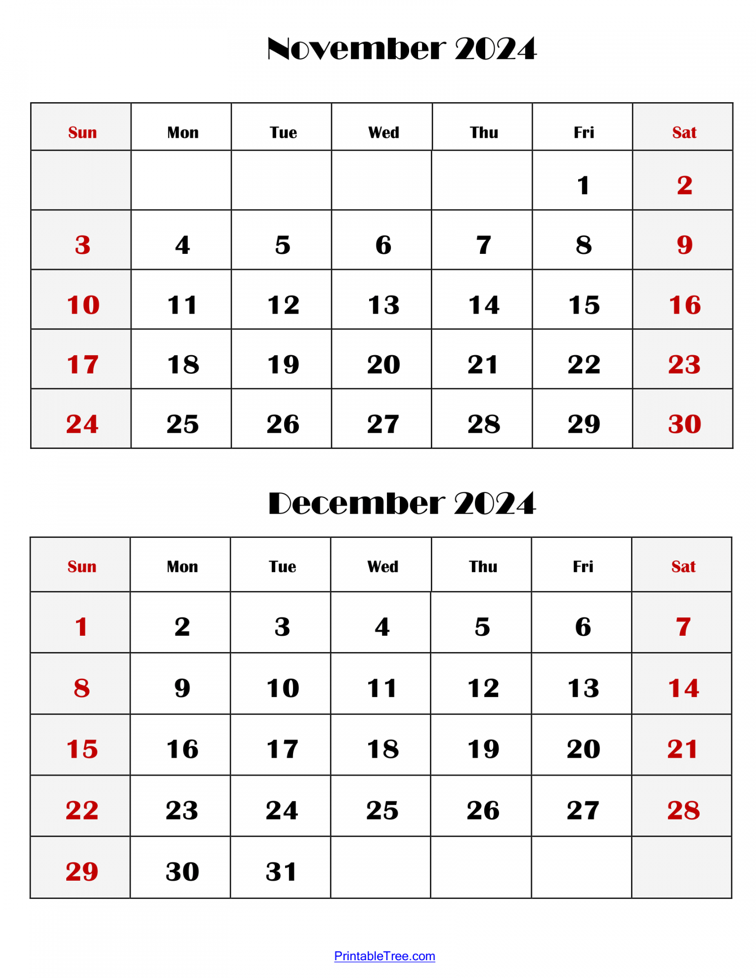 Two Months Calendar  Printable PDF  Double Month Calendar
