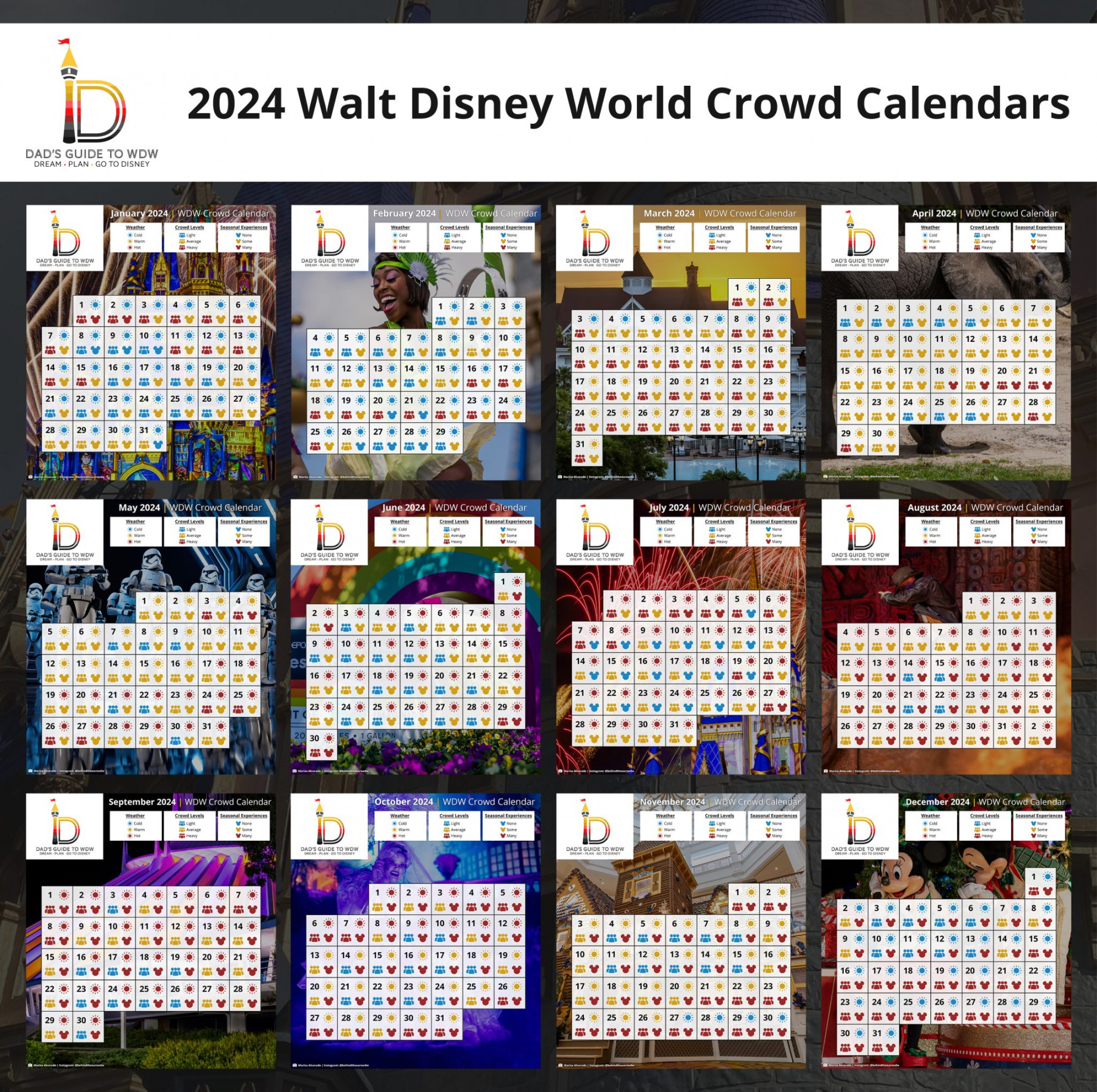 Walt Disney World Crowd Calendars - DadsGuidetoWDW