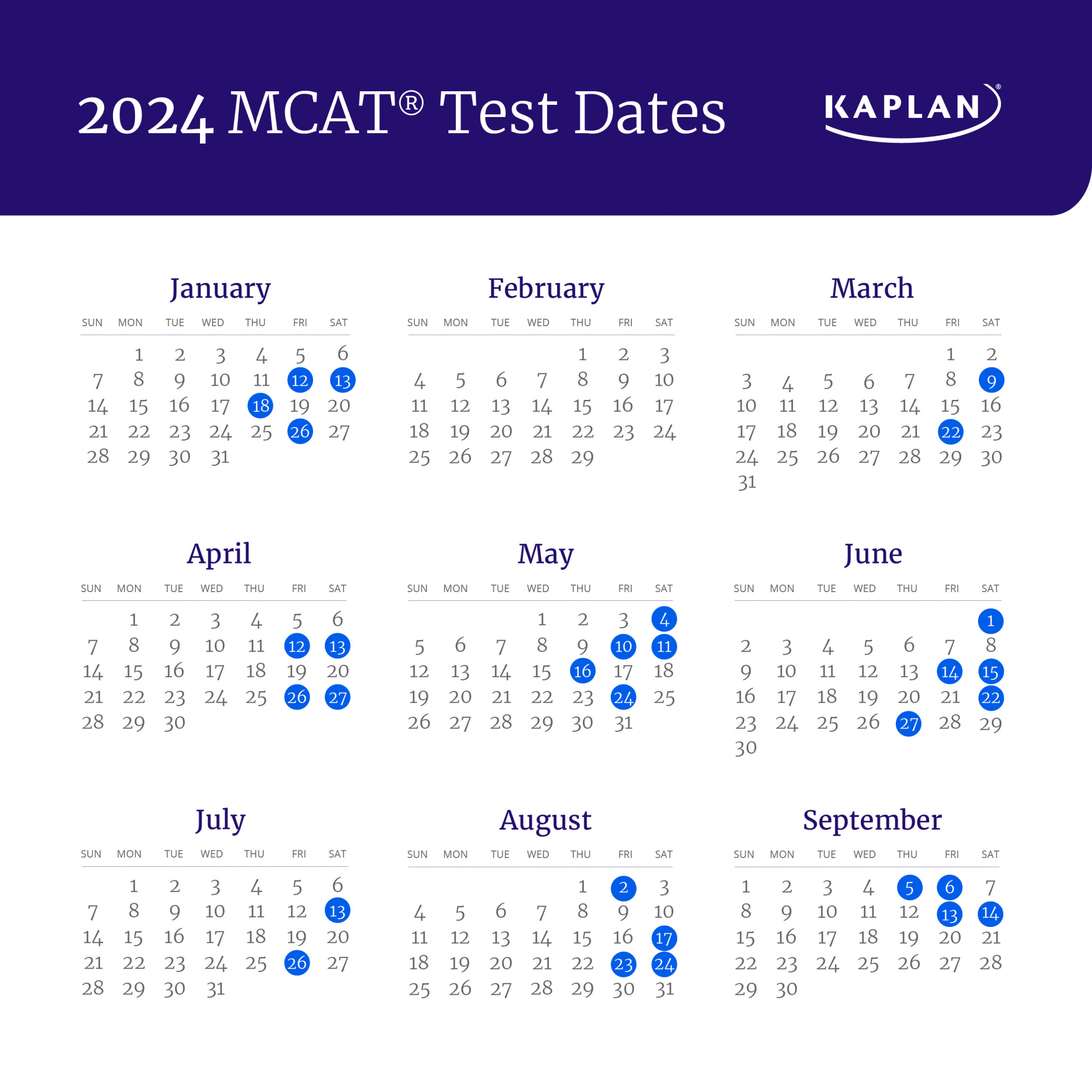 when should i take the mcat in kaplan test prep