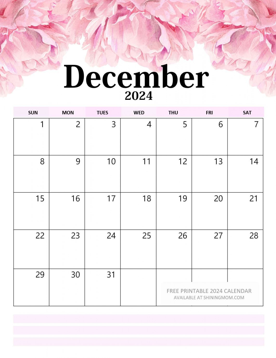 Your Free  Floral Calendar Printable is Here!