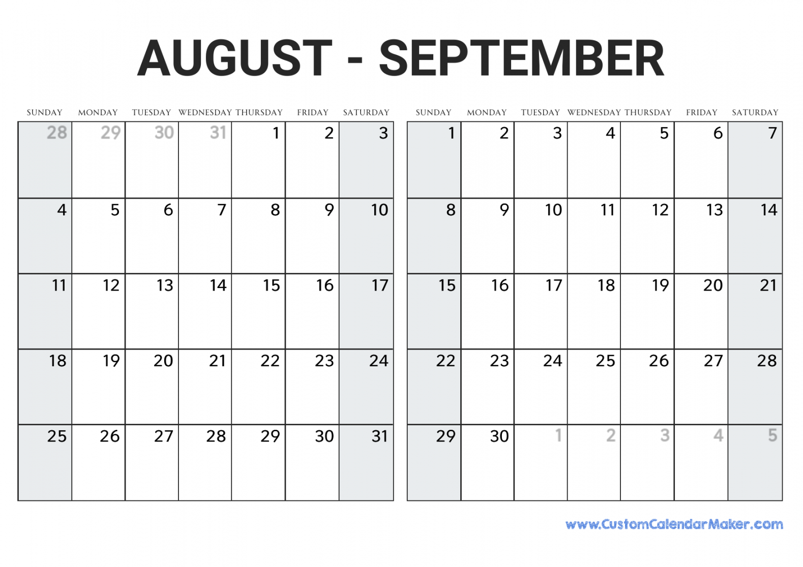 august and september printable calendar template 10