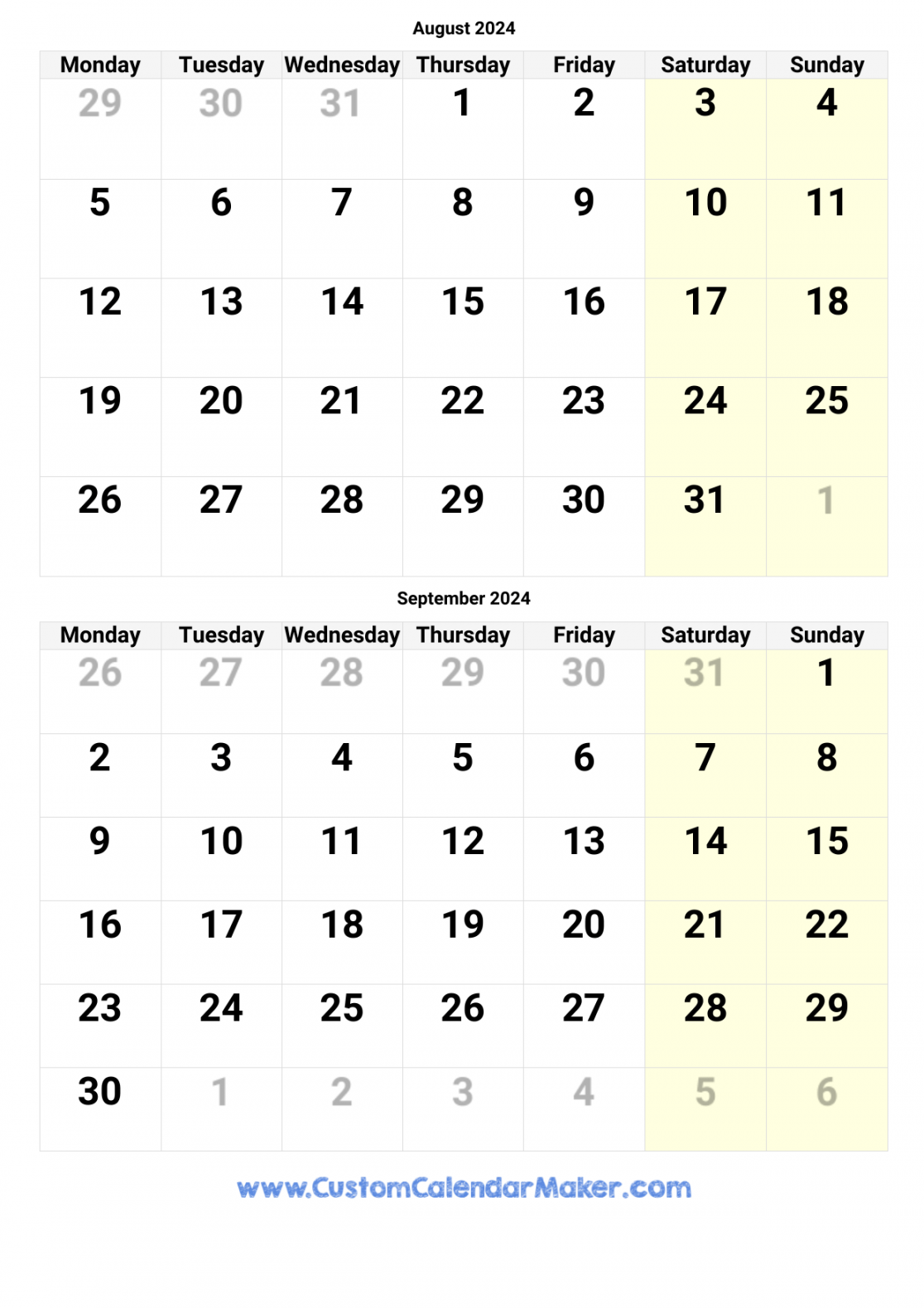 august and september printable calendar template 8