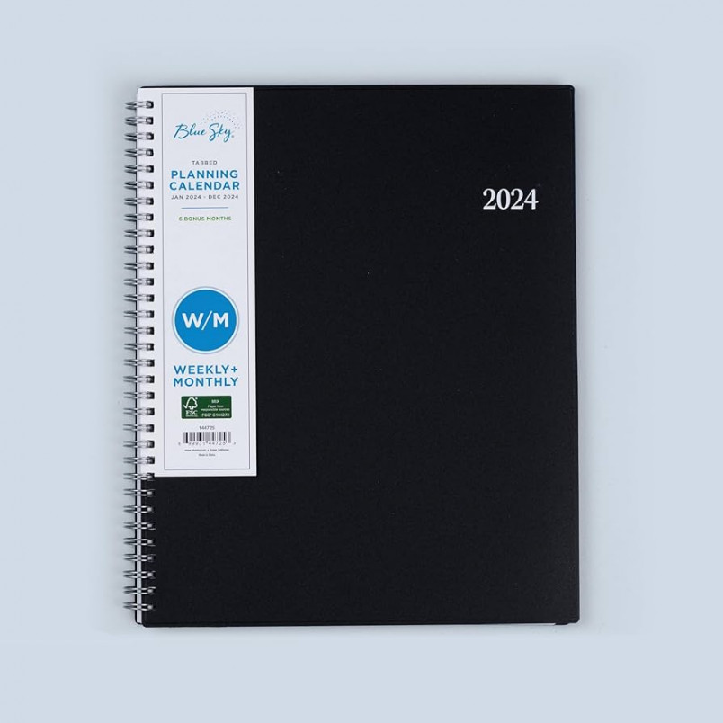 blue sky weekly and monthly planner january december x flexible cover wirebound enterprise 14472