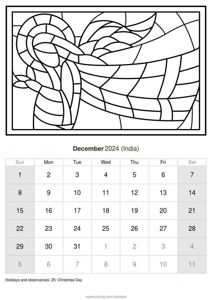 December  calendar - India