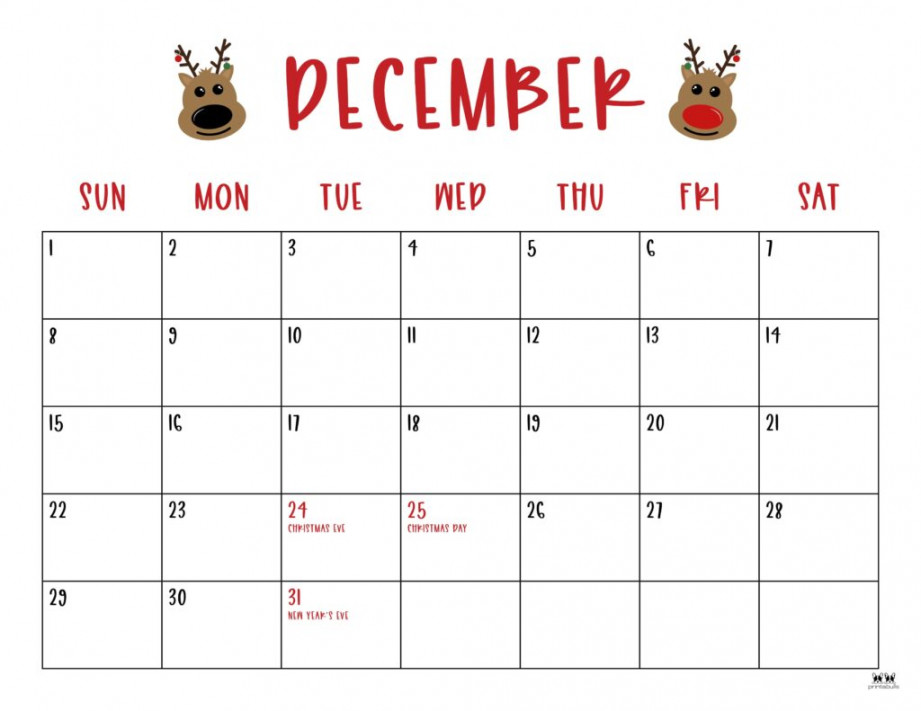 december calendars free printables printabulls 11